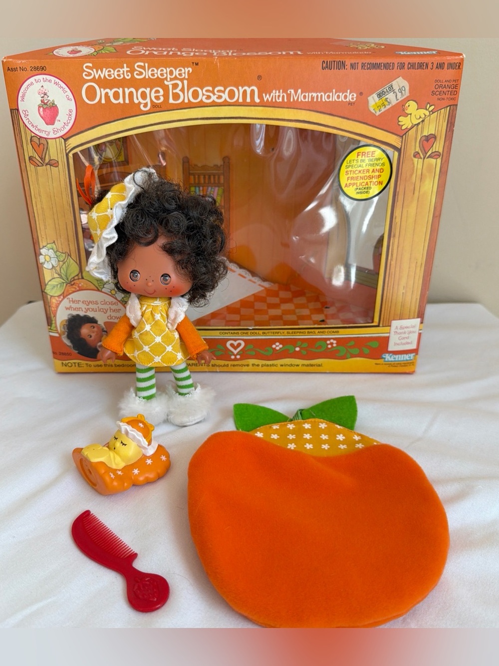 1984 Strawberry Shortcake Orange Blossom Sweet Sleeper Doll w/Box